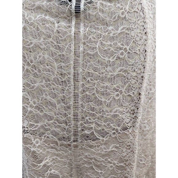 Women's L/XL Coco + Carmen Beige Batwing Beige Lace Detail Blouse Shirt Top - Picture 5 of 10